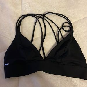 Women’s Black Strappy Swim Top